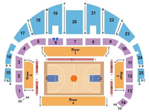 BASKETBALL GLOBETROTTERS Seating Map Seating Chart