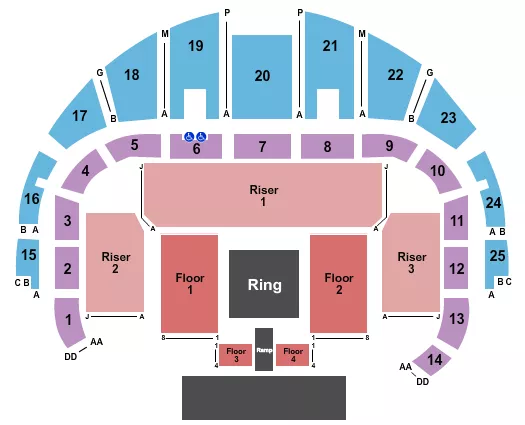 NWA WRESTLING Seating Map Seating Chart