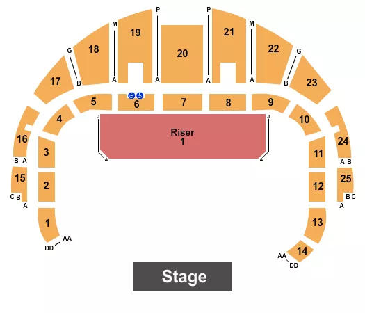 THEATRE RISERS RSV Seating Map Seating Chart