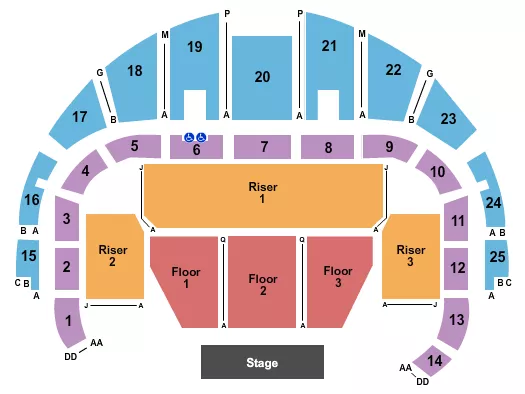 ZACH WILLIAMS Seating Map Seating Chart