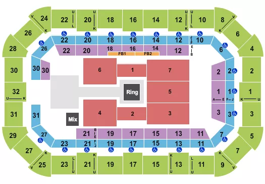 WRESTLING Seating Map Seating Chart