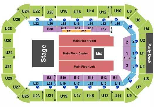 ENDSTAGE 2 Seating Map Seating Chart