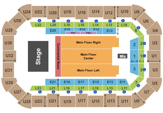 MERCYME Seating Map Seating Chart