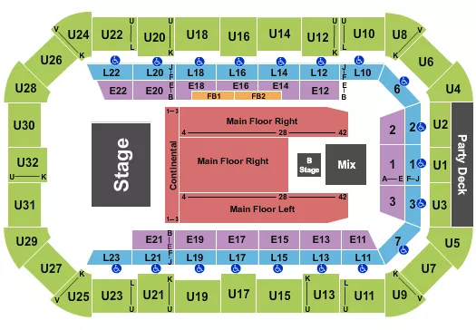 THIRD DAY Seating Map Seating Chart