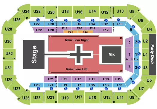 TOBYMAC Seating Map Seating Chart
