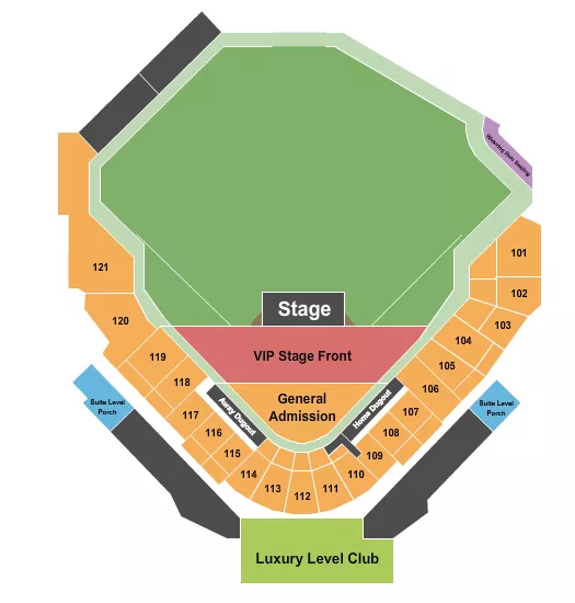 KNOXVILLE MUSIC FEST Seating Map Seating Chart