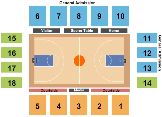 BASKETBALL 2 Seating Map Seating Chart