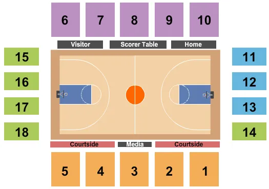 BASKETBALL Seating Map Seating Chart