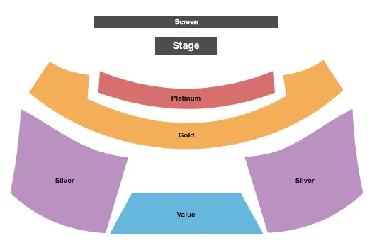 DRIVE IN THEATER TOUR Seating Map Seating Chart
