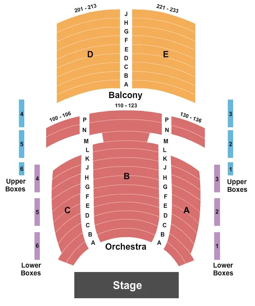 ENDSTAGE Seating Map Seating Chart