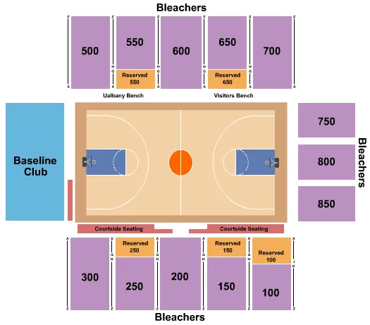 DUNN OLIVER ACADOME BASKETBALL Seating Map Seating Chart