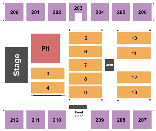 JUSTIN MOORE Seating Map Seating Chart