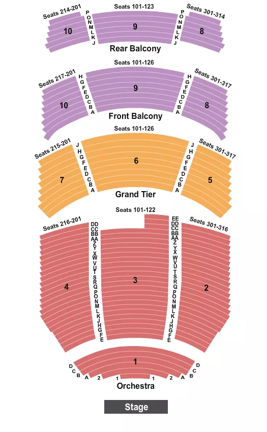 ENDSTAGE 2 Seating Map Seating Chart