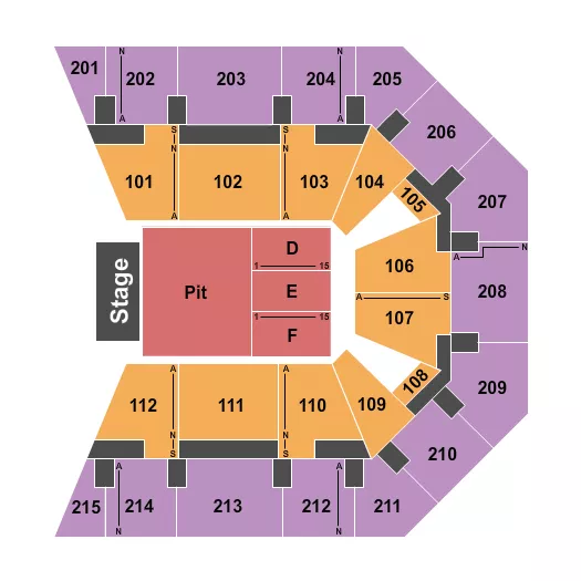 ENDSTAGE GA PIT Seating Map Seating Chart