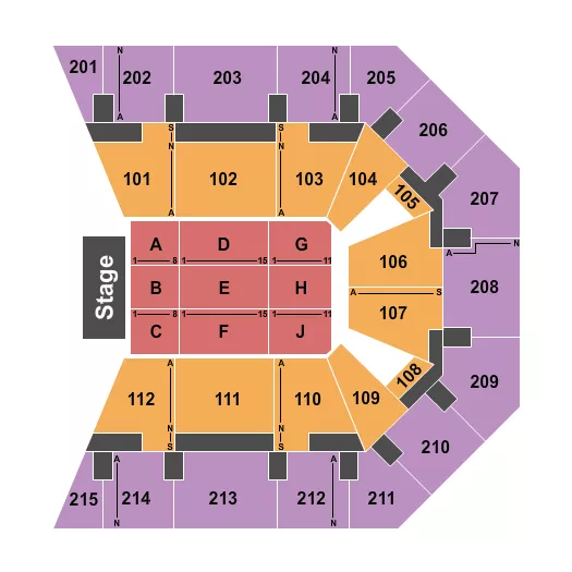 ENDSTAGE Seating Map Seating Chart