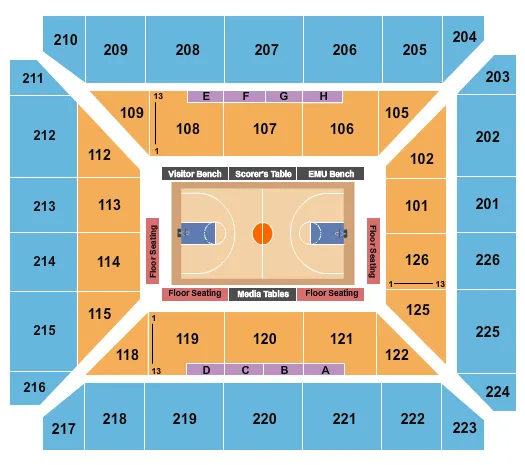 BASKETBALL 2019 20 Seating Map Seating Chart