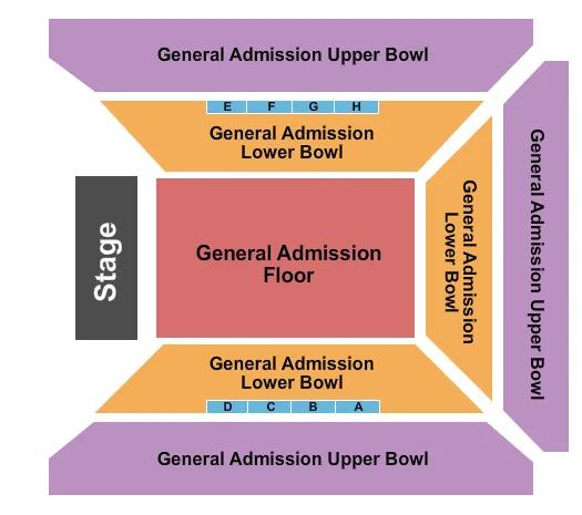 ENDSTAGE ALL GA Seating Map Seating Chart