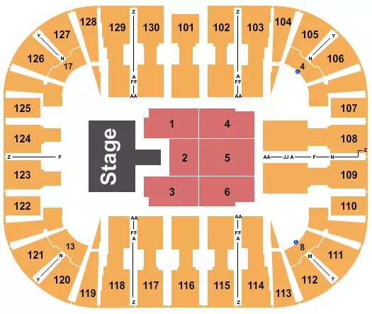 CHRISTIAN NODAL Seating Map Seating Chart