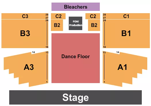 ENDSTAGE DANCE FLOOR 2 Seating Map Seating Chart