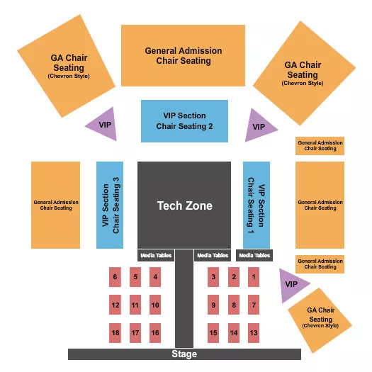MMA Seating Map Seating Chart