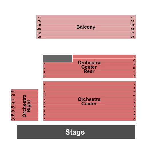 ENDSTAGE Seating Map Seating Chart