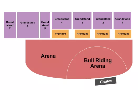 BULL RIDING Seating Map Seating Chart