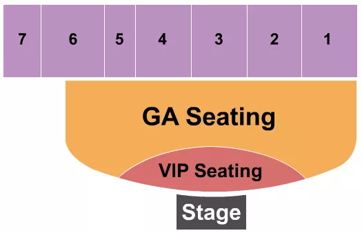 ENDSTAGE W GA SEATING Seating Map Seating Chart