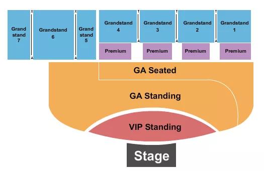 VIP GA STANDING SEATED Seating Map Seating Chart