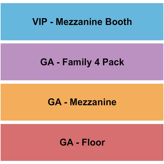 GA FLOOR GA MEZZ VIP BOOTH Seating Map Seating Chart