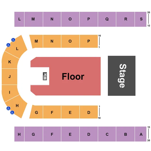 ENDSTAGE Seating Map Seating Chart