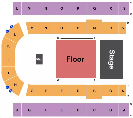 ENDSTAGE RSV Seating Map Seating Chart