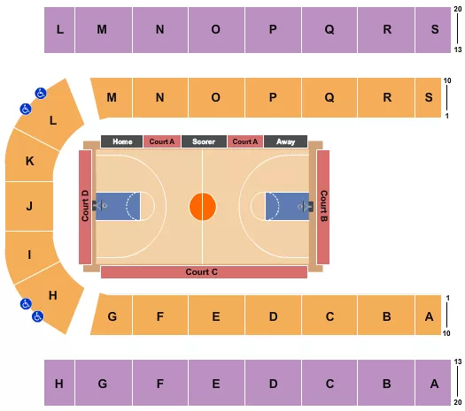 BASKETBALL 3 Seating Map Seating Chart
