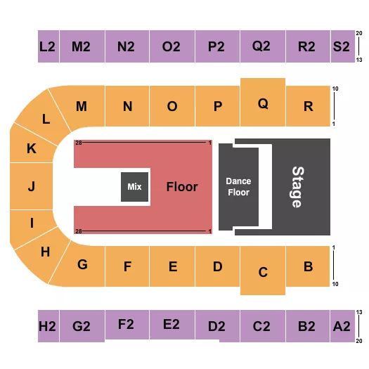 ENDSTAGE 7 Seating Map Seating Chart