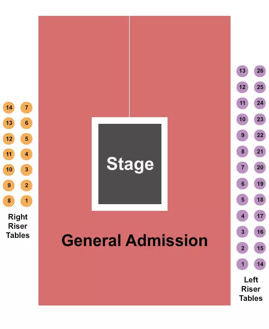 CENTER STAGE GA Seating Map Seating Chart