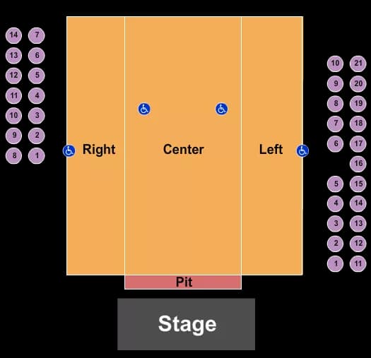 END STAGE Seating Map Seating Chart