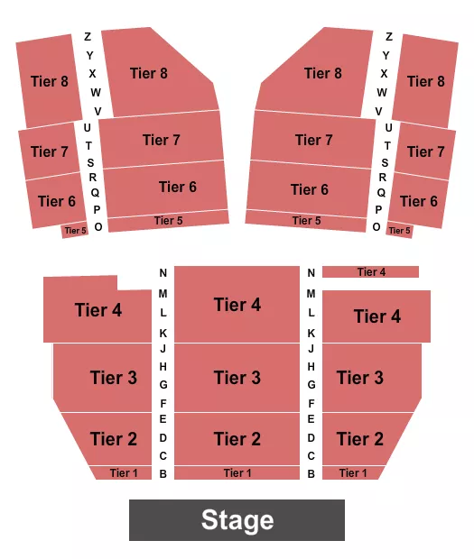 EGYPTIAN THEATRE BOISE ENDSTAGE TIER 1 8 Seating Map Seating Chart