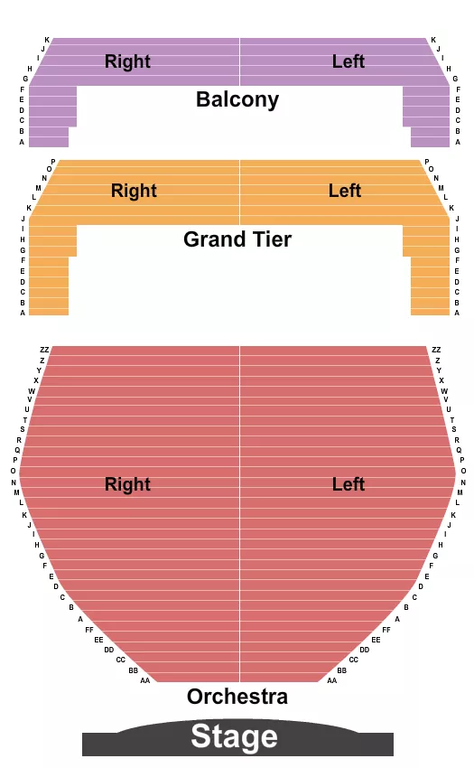 EISENHOWER AUDITORIUM PENN STATE END STAGE Seating Map Seating Chart