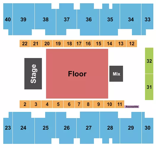 ENDSTAGE 4 Seating Map Seating Chart