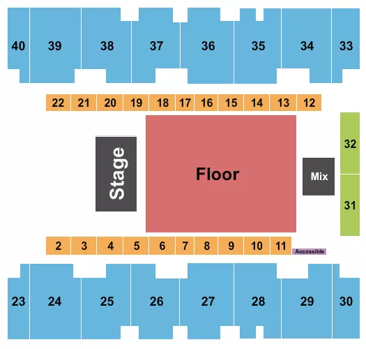 ENDSTAGE 6 Seating Map Seating Chart