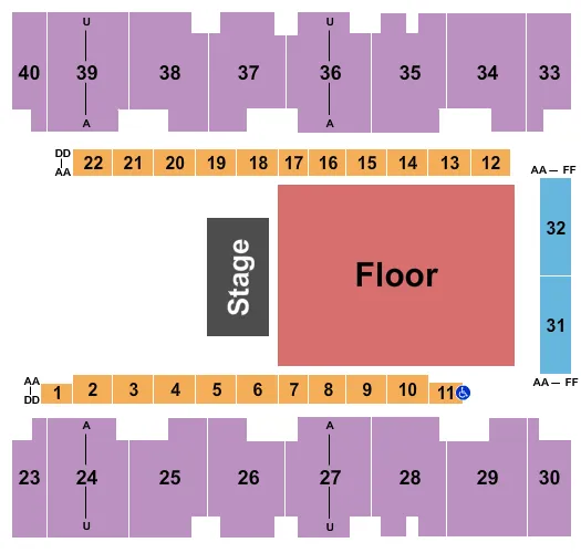 RESERVED FLOOR Seating Map Seating Chart