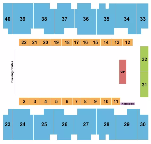 RODEO WITH VIP Seating Map Seating Chart