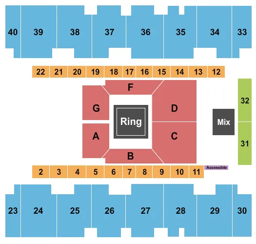 WRESTLING Seating Map Seating Chart