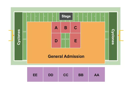 CONCERT Seating Map Seating Chart