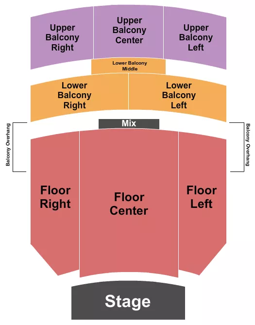 EMERSON CENTER FOR THE ARTS CULTURE ENDSTAGE 2 Seating Map Seating Chart