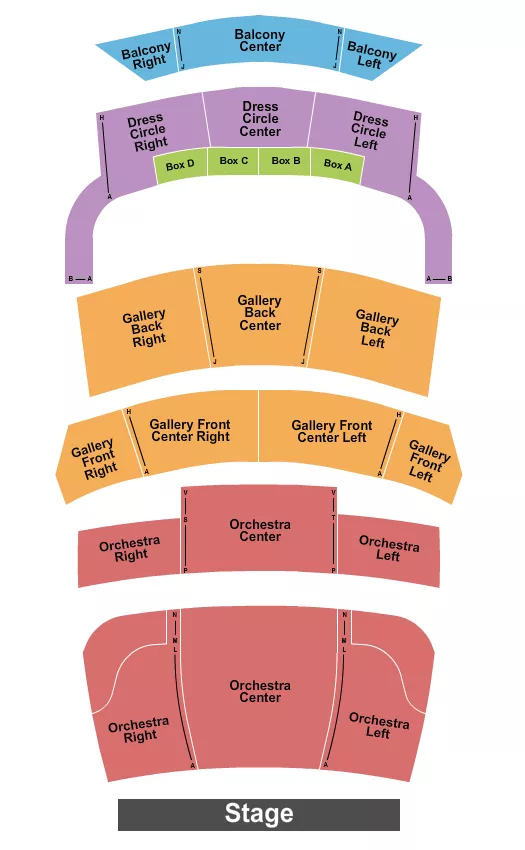 ENDSTAGE Seating Map Seating Chart