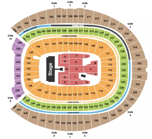 AC DC Seating Map Seating Chart