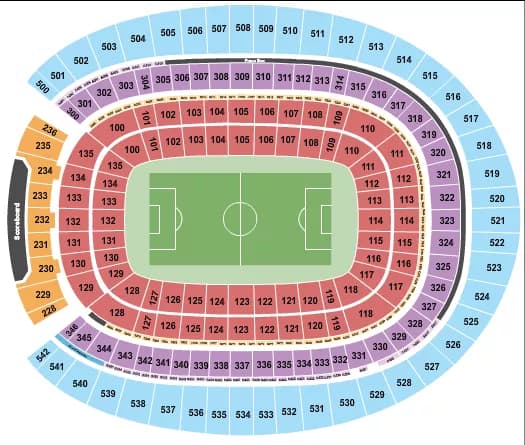 SOCCER 1 Seating Map Seating Chart