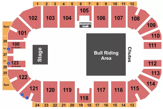 RODEO Seating Map Seating Chart