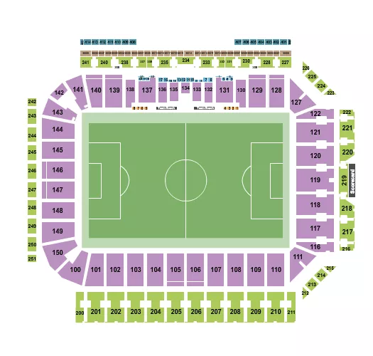 SOCCER 2 Seating Map Seating Chart