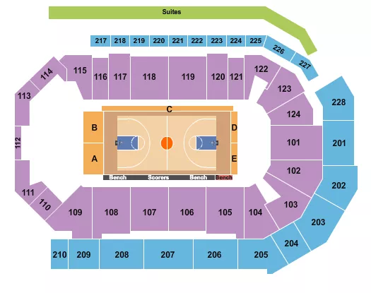 BASKETBALL GLOBETROTTERS Seating Map Seating Chart